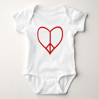 Peace Heart Baby Bodysuit