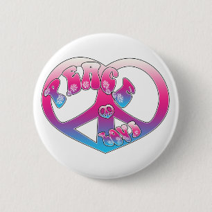 Peace Heart Button