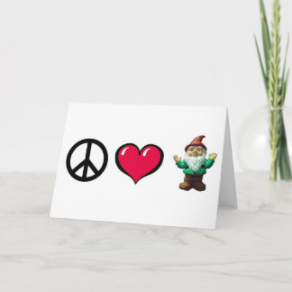 Peace Heart Gnome by FreeWitch Greeting Card