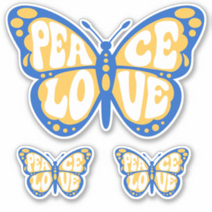 Peace Heart Love I Stand With Ukraine Button Class