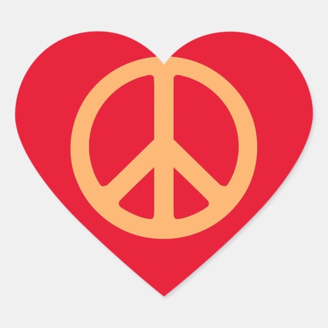 Peace Heart Sticker (Front)