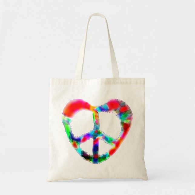 Peace Heart Tote Bag (Front)