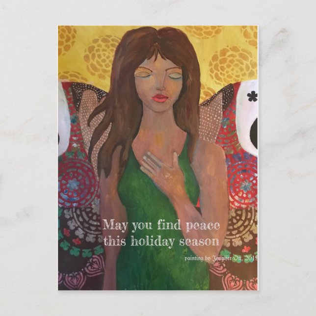 Peace Holiday Painting Postcard (Front)