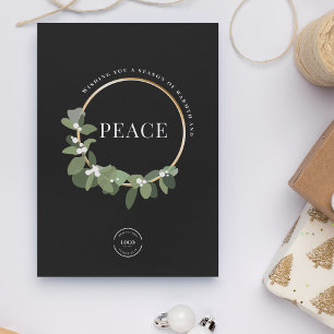 Peace Holiday Wreath Corporate Logo Business