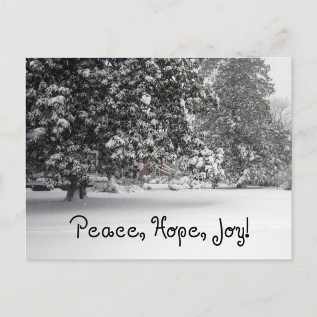 Peace, hope, and joy holiday postcard (Front)
