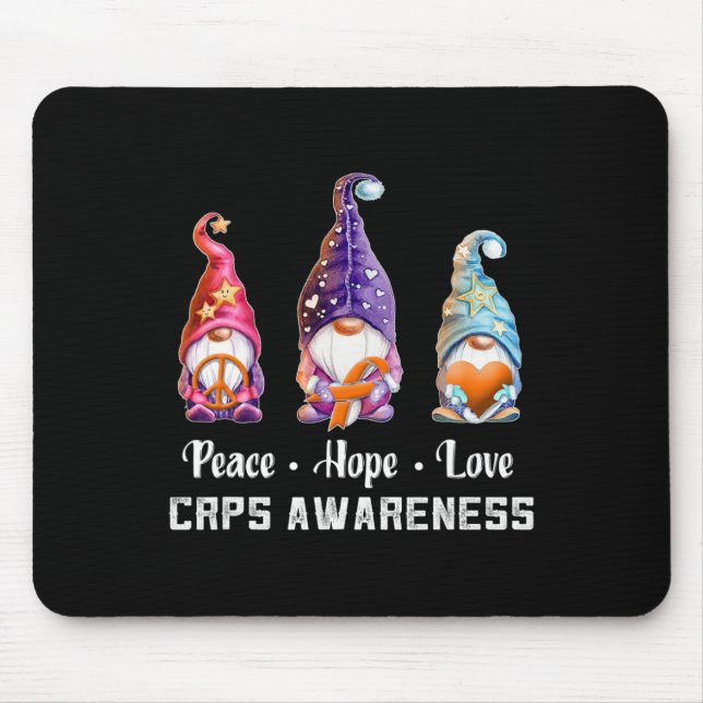 Peace Hope Love Gnomes CRPS Awareness  Mouse Pad (Front)