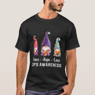 Peace Hope Love Gnomes Crps Awareness T-Shirt