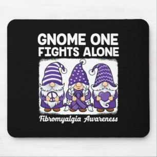 Peace Hope Love Gnomes Purple Ribbon Fibromyalgia  Mouse Pad
