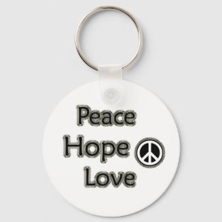 Peace Hope Love Key Ring