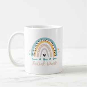 Peace Hope Love Social Work Coffee Mug