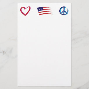 Peace Hope Love Stationery