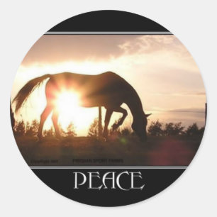 PEACE Horse Stickers