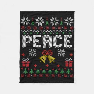 Peace I Come In Peace Christmas Couple Matching Ug Fleece Blanket