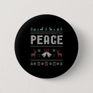 Peace I Come In Peace Couple Matching Ugly Christm 6 Cm Round Badge