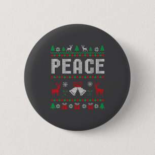 Peace I Come In Peace Couple Matching Ugly Christm 6 Cm Round Badge