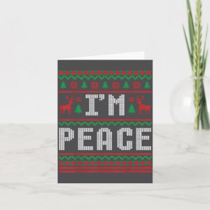 Peace I Come In Peace Couple Matching Ugly Christm Card
