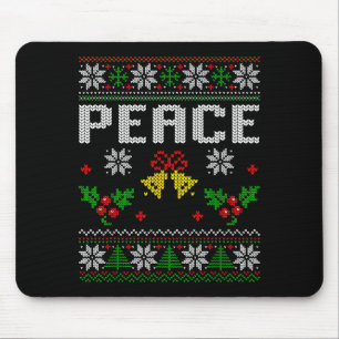 Peace I Come In Peace Couple Matching Ugly Christm Mouse Pad