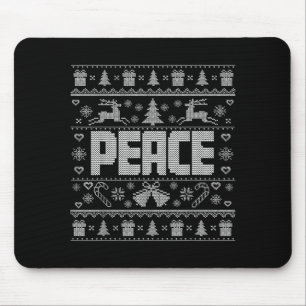 Peace I Come In Peace Couple Matching Ugly Christm Mouse Pad