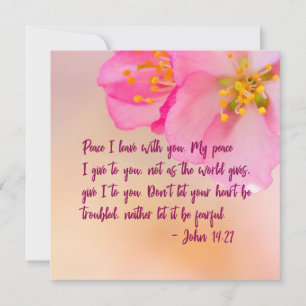 Peace I Leave With You Christian Floral