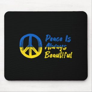 Peace I Stand With Ukraine Support Mouse Pad