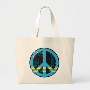 Peace In Aruba Large Tote Bag
