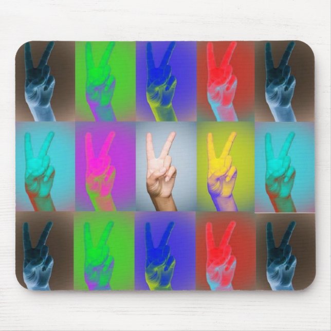 PEACE in colour mousepad (Front)