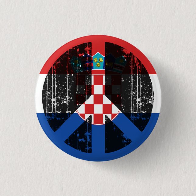Peace In Croatia 3 Cm Round Badge (Front)