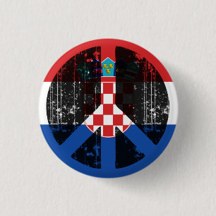 Peace In Croatia 3 Cm Round Badge