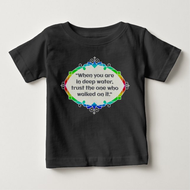 Peace in deep waters baby T-Shirt (Front)