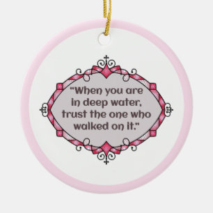 Peace in deep waters ceramic tree decoration