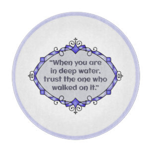 Peace in deep waters cutting board