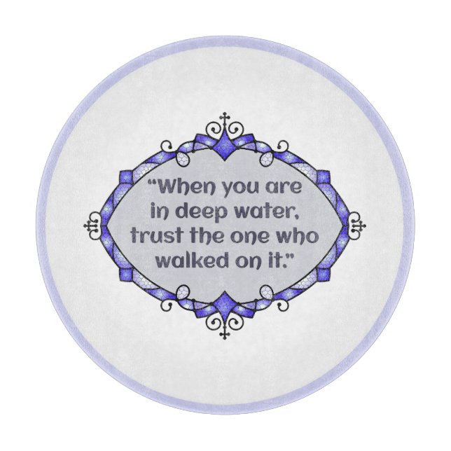 Peace in deep waters cutting board (Front)