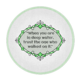 Peace in deep waters cutting board