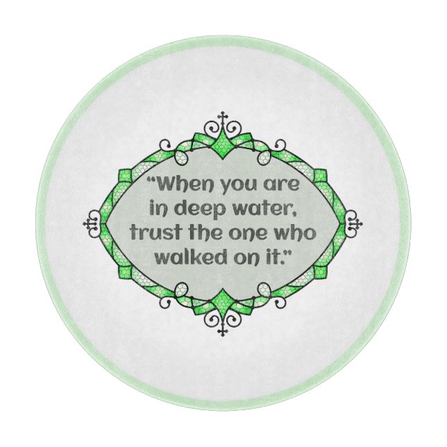 Peace in deep waters cutting board (Front)