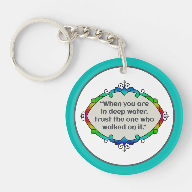Peace in deep waters key ring (Front)