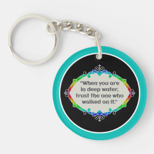Peace in deep waters key ring