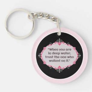 Peace in deep waters key ring