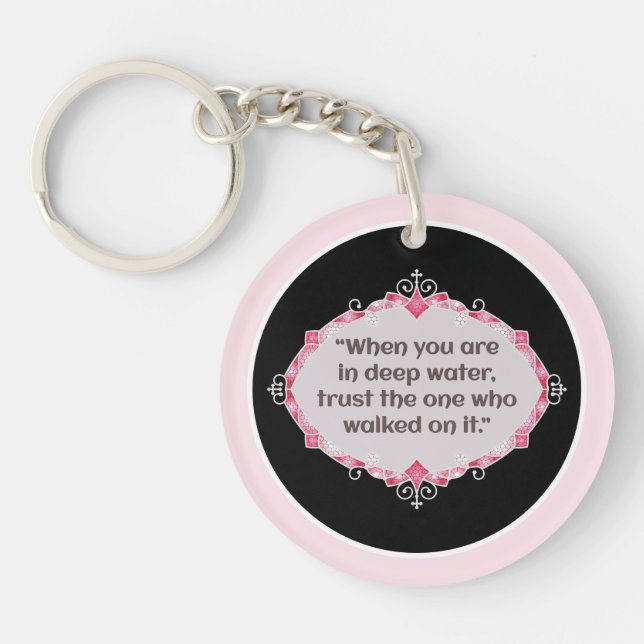 Peace in deep waters key ring (Front)