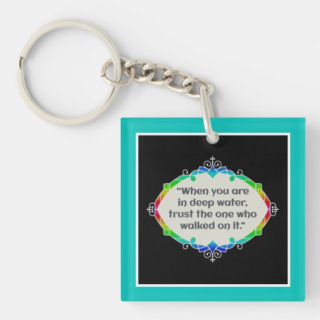 Peace in deep waters key ring (Front)