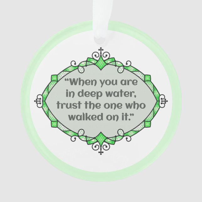 Peace in deep waters ornament (Front)