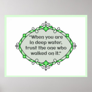 Peace in deep waters poster