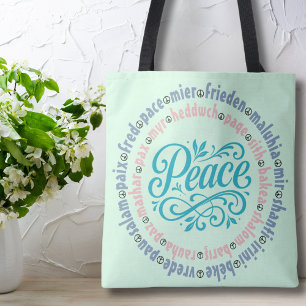 Peace in Every Language Tote Bag