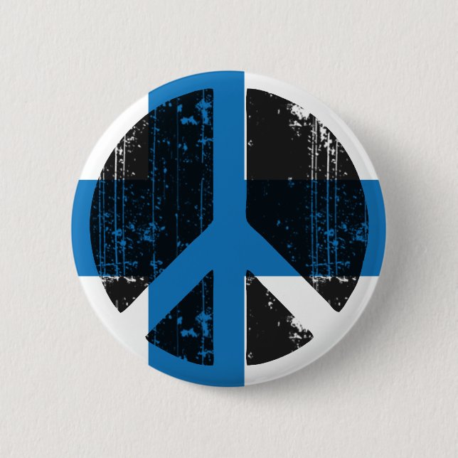 Peace In Finland 6 Cm Round Badge (Front)