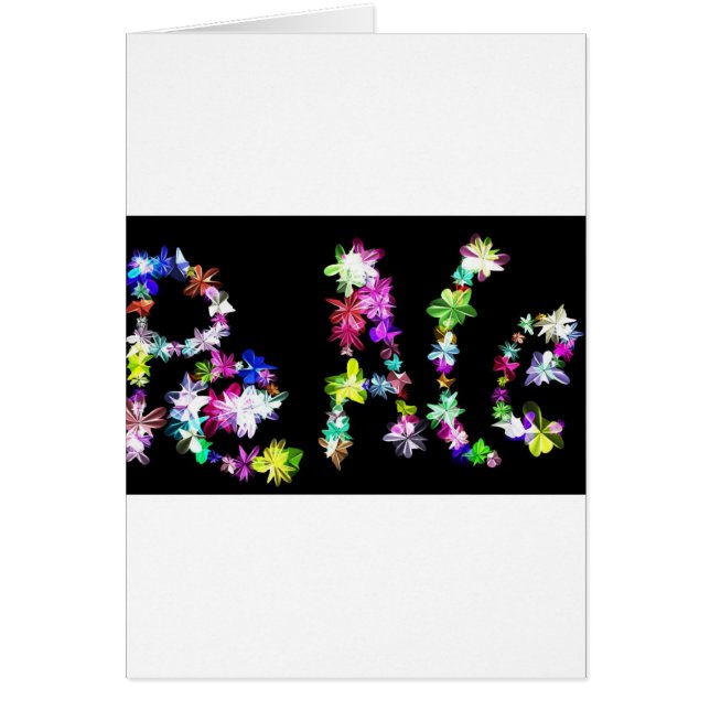 "PEACE" in Flowers Art Print (Front)