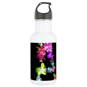 "PEACE" in Flowers Art Print 532 Ml Water Bottle