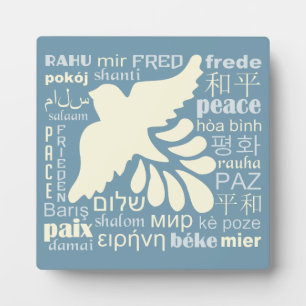 PEACE in many languages plaque