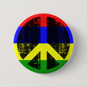 Peace In Mauritius 6 Cm Round Badge