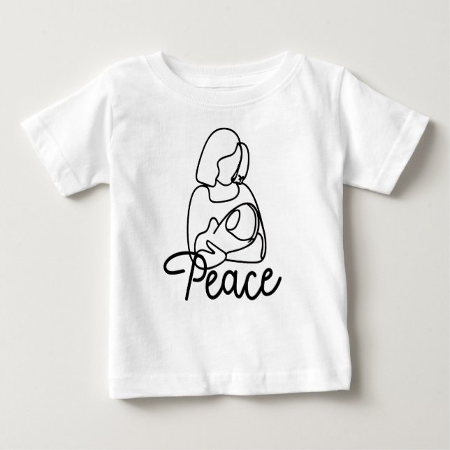 Peace in Mum’s Arms Baby Bodysuit (Front)