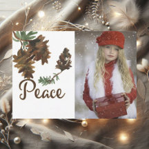 Peace in Nature Christmas Holiday Photo Card