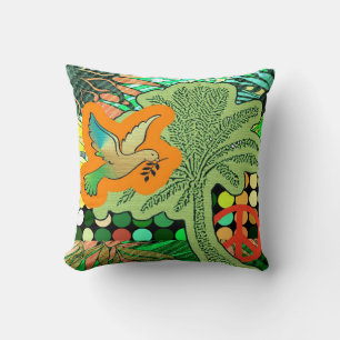 Peace in Paradise White Dove  Cushion